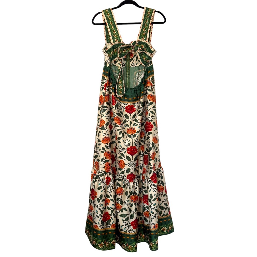 FARM Rio Sand Garden Tapestry Back Bow Maxi Dress, NWT 🇧🇷 - Picture 12 of 16